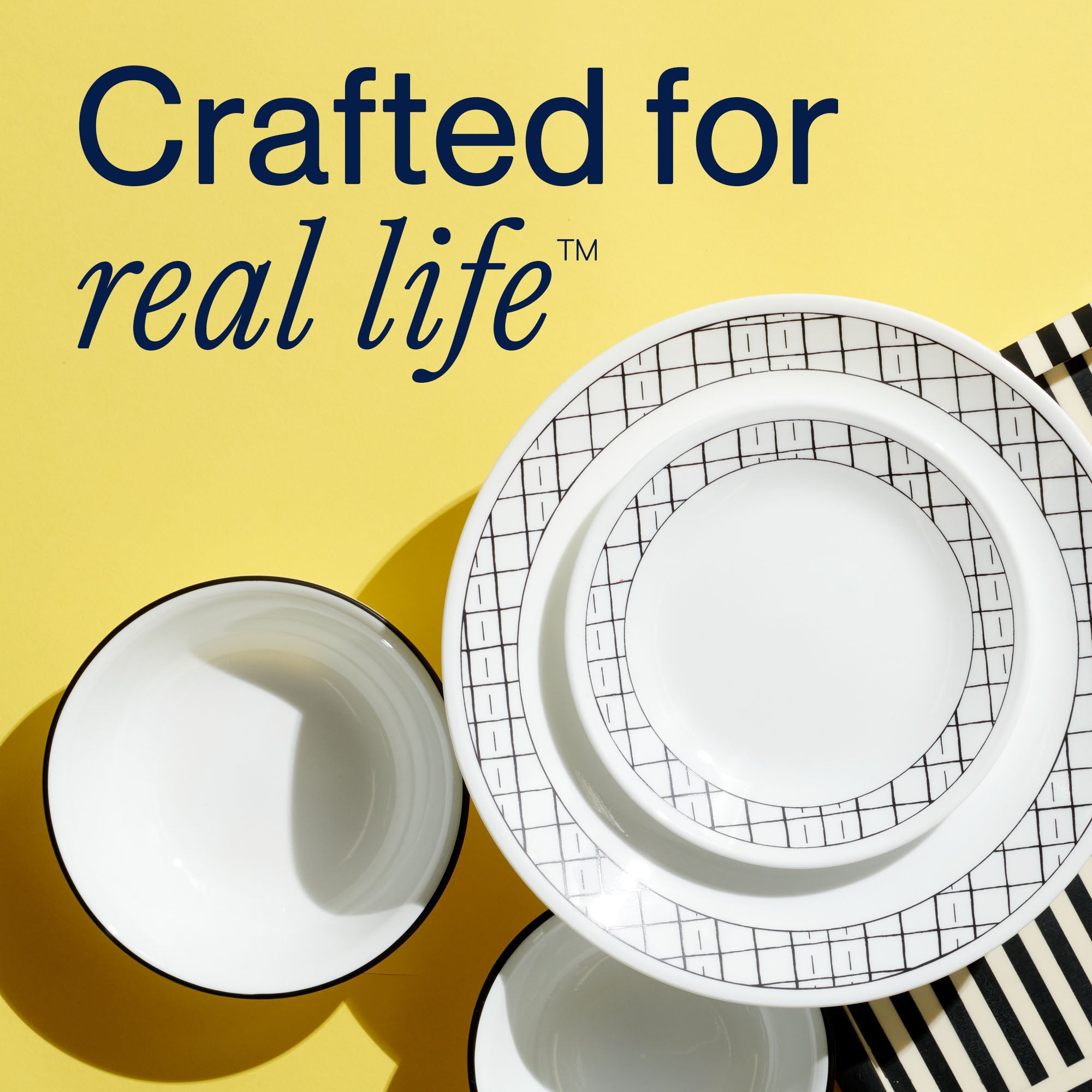 Corelle® Delicate Grid 12-piece Dinnerware Set. Service for 4 - Image 7