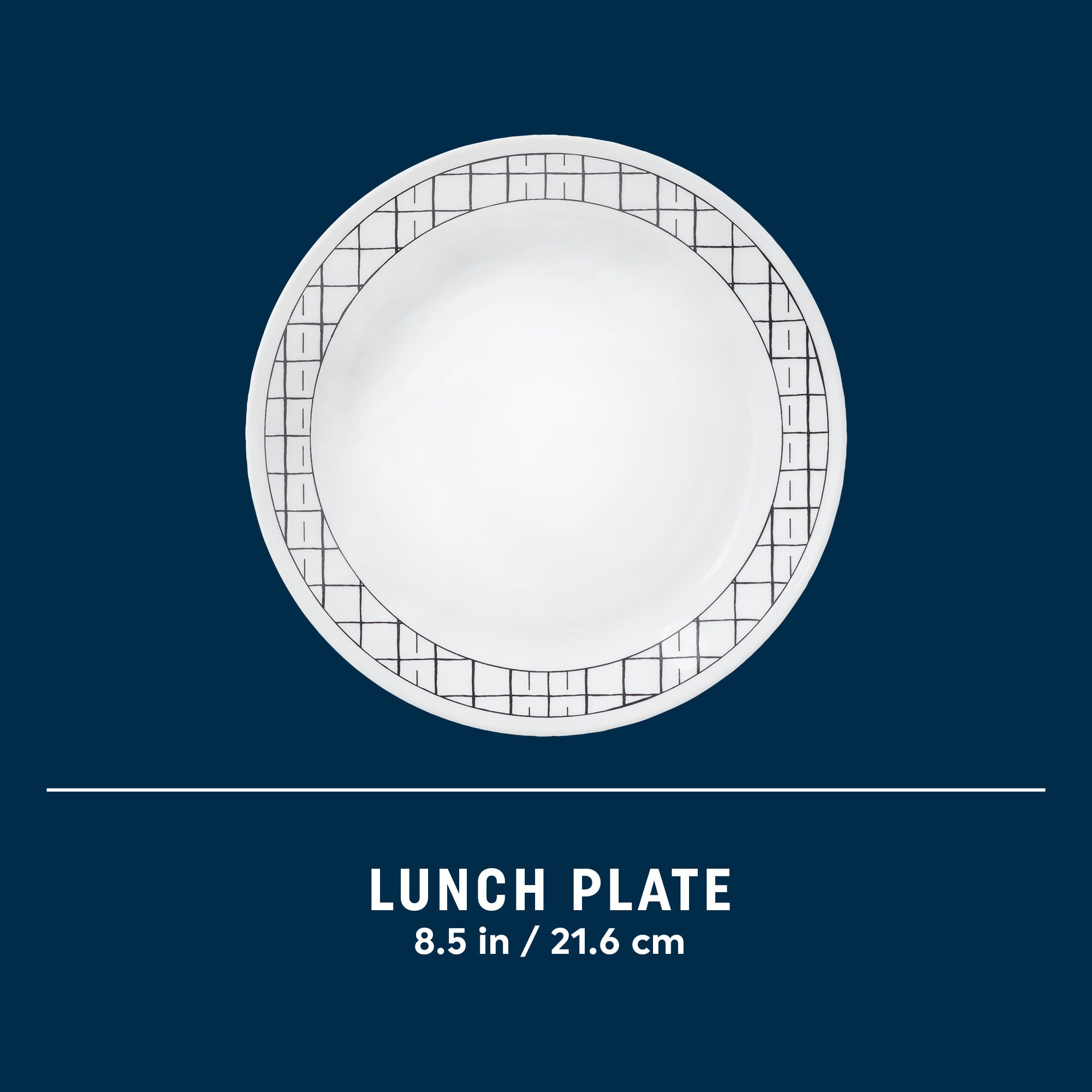Corelle® Delicate Grid 8.5 Lunch Plate. 6-pack - Image 6