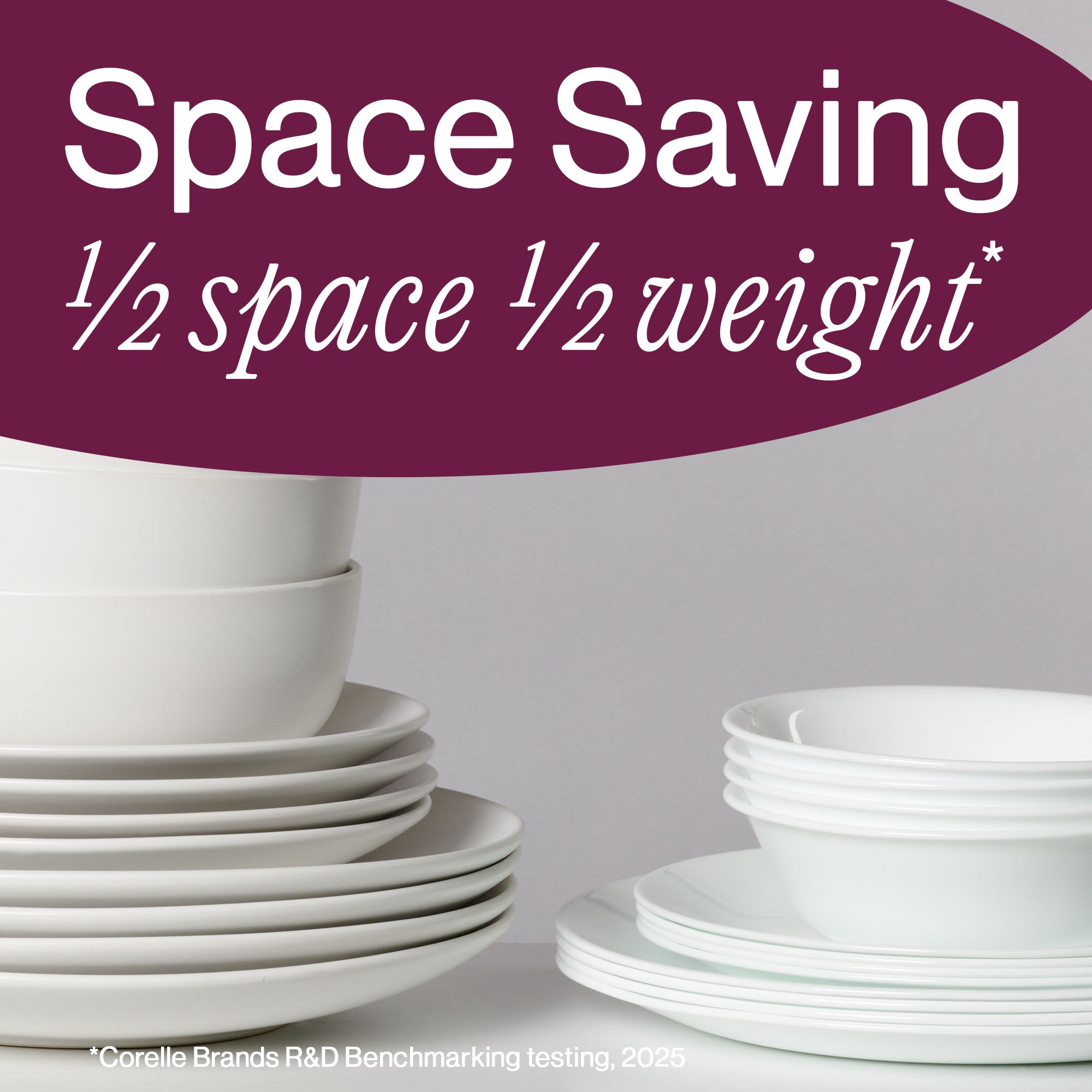 Corelle® Mystic Gray 18-piece Mugless Dinnerware Set. Service for 6 - Image 6