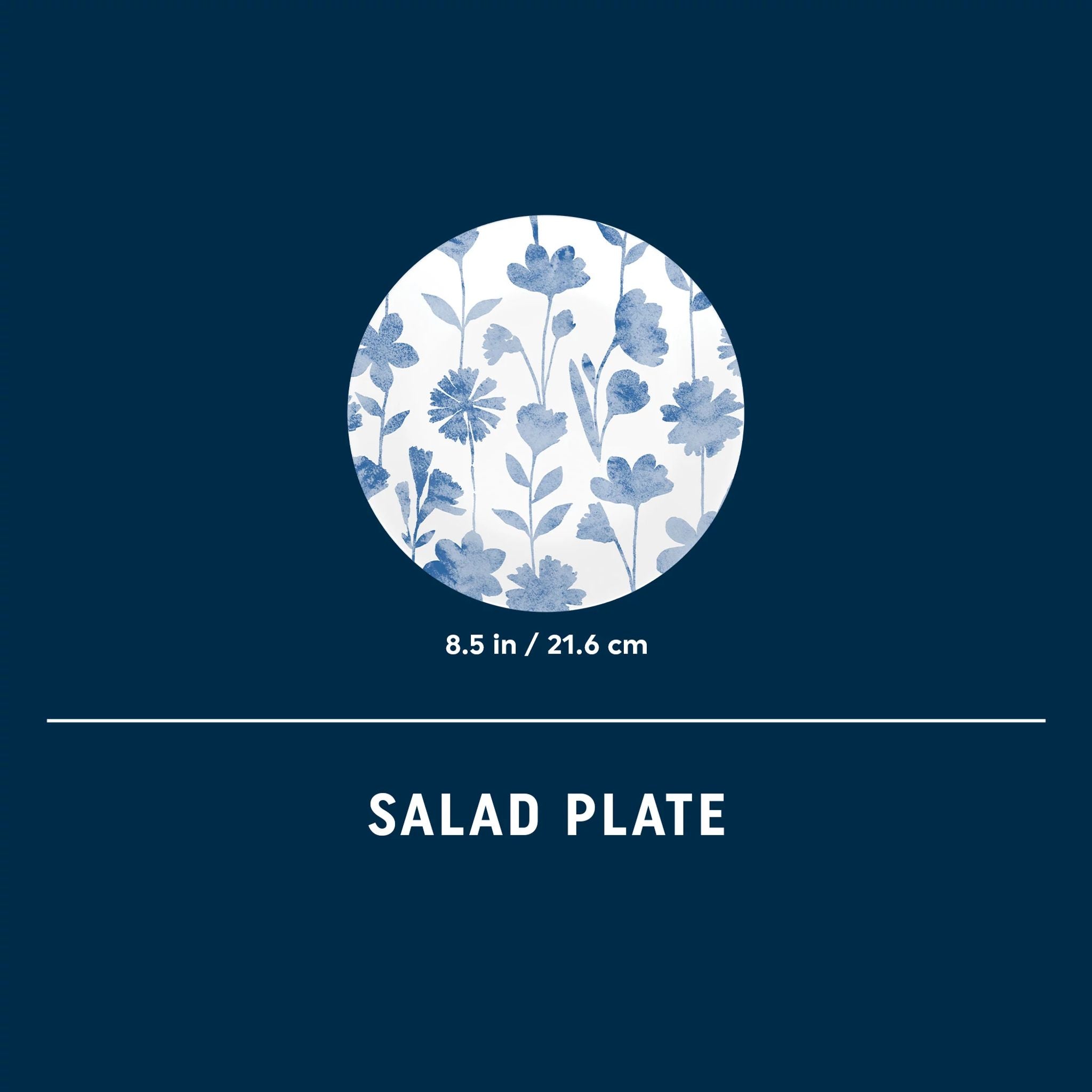 Corelle® Botanical Stripes 8.5 Salad Plate. Floral - Image 3