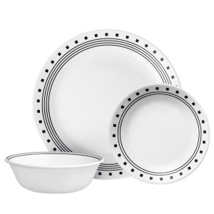 Corelle® City Block 12-piece Dinnerware Set. Service for 4