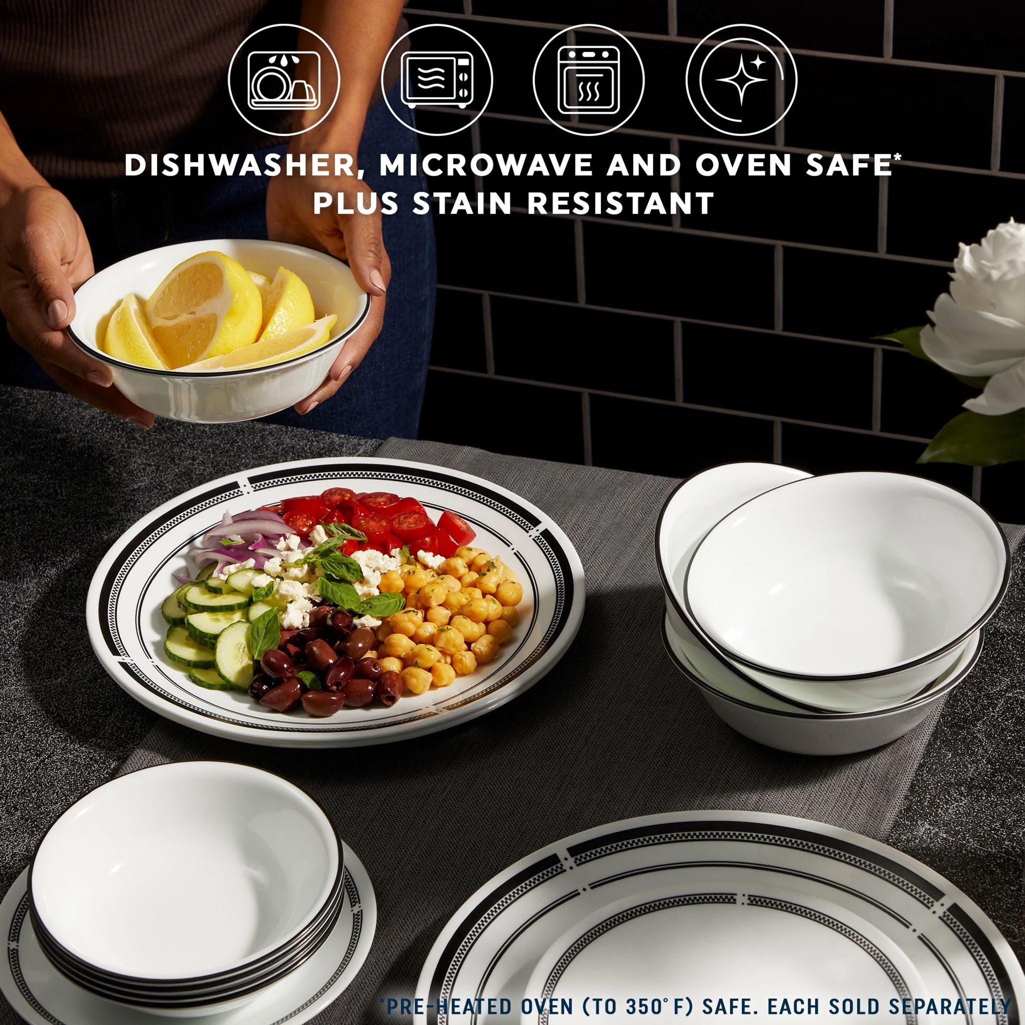 Corelle® Brasserie 10.25 Dinner Plates. 6-pack - Image 3