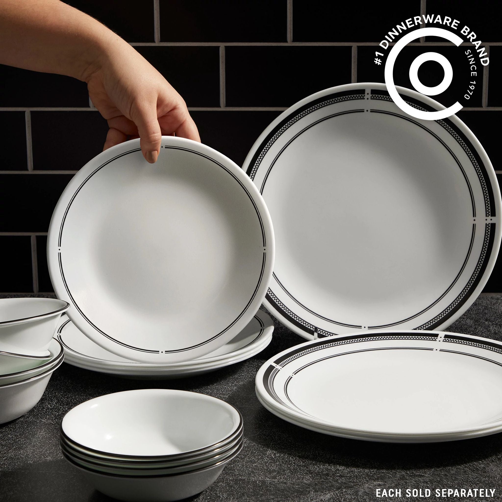Corelle® Brasserie 8.5 Salad Plate. 6-pack - Image 2