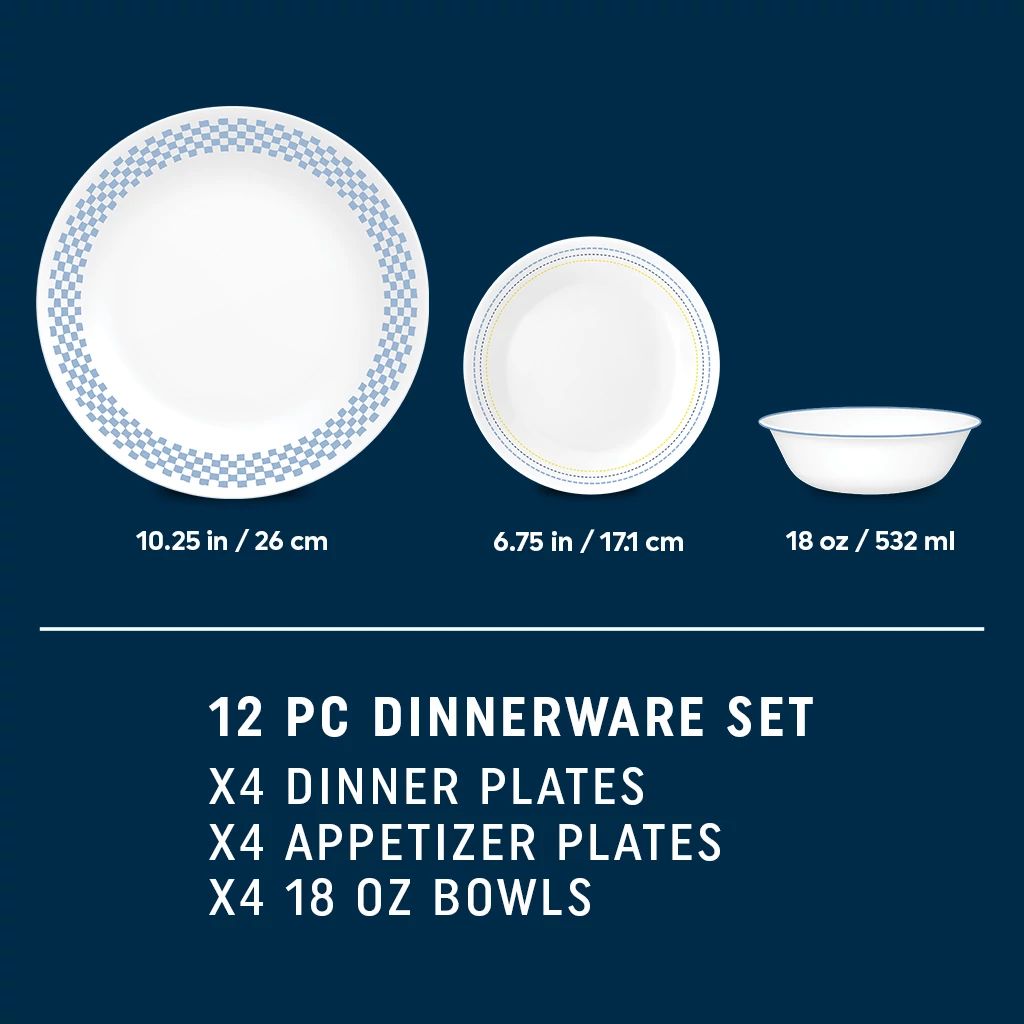 Corelle® Amelia 12-piece Dinnerware Set. Service for 4 - Image 2