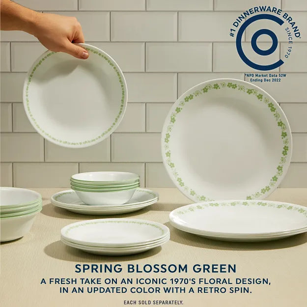 Corelle® Spring Blossom Green 8.5 Salad Plate - Image 2