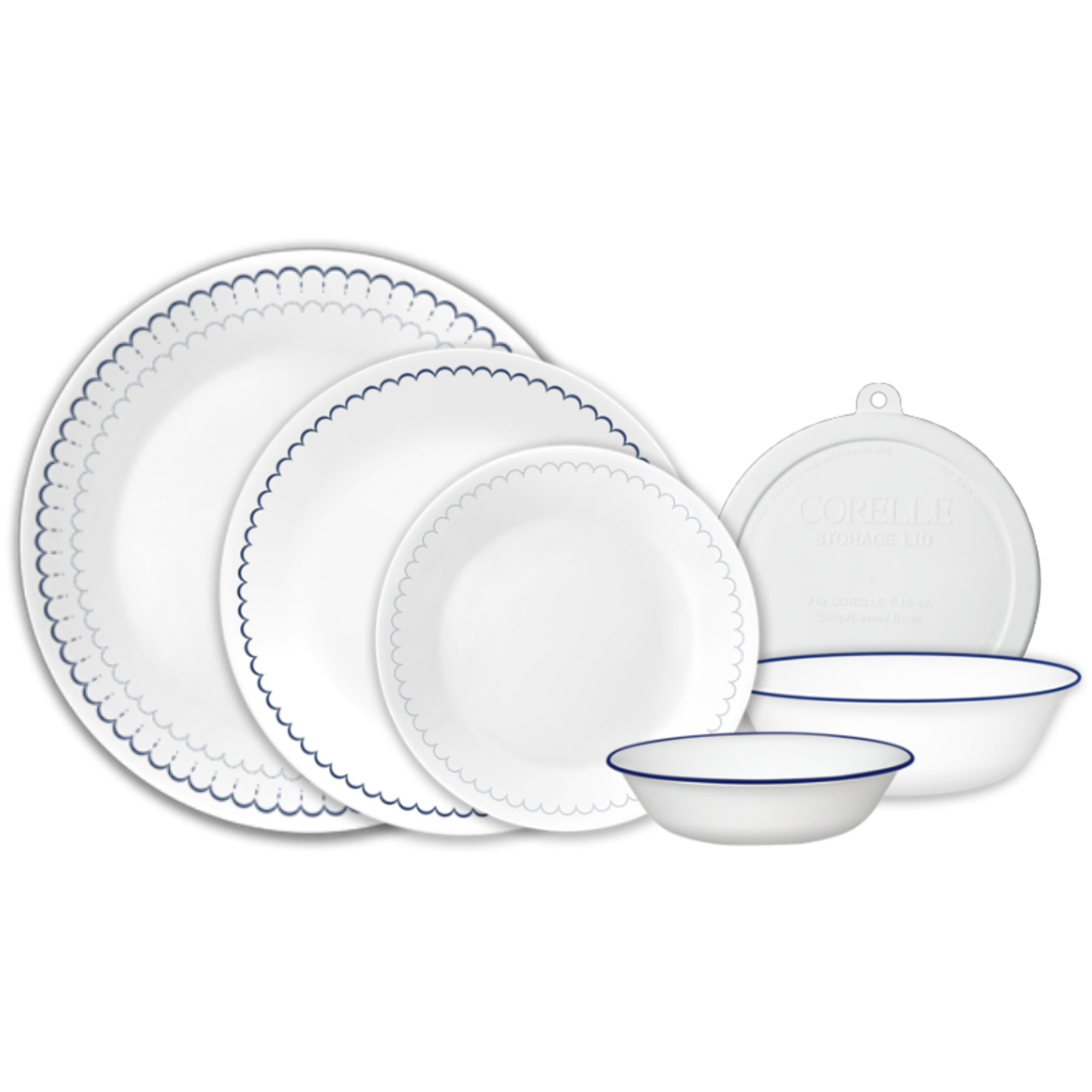 Corelle® Caspian Lace 66-piece Dinnerware Set. Service for 12
